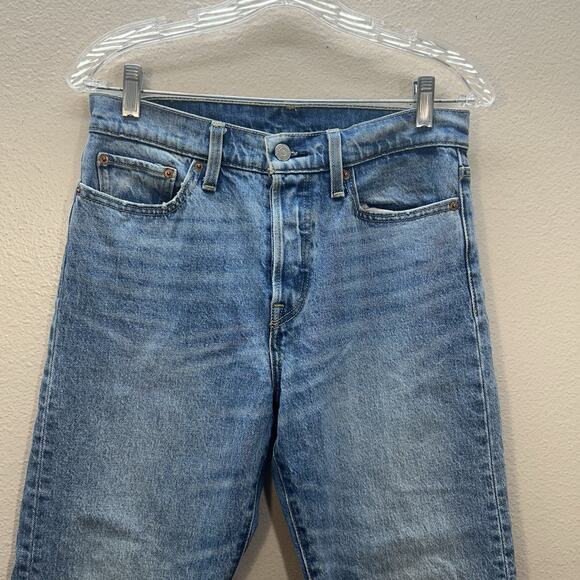 LEVI'S Wedgie Straight Fit Jeans Size 28X25.5 Denim Premium High Rise Button Fly - Picture 2 of 8